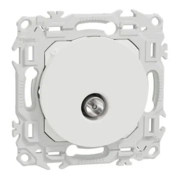 SCHNEIDER Odace Prise TV blanc craie - S920445