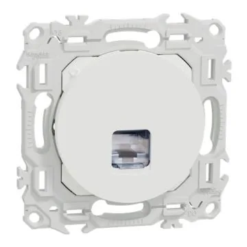 SCHNEIDER Odace Prise RJ45 grade 2TV à 3TV catégorie 6 STP blanc craie - S920476