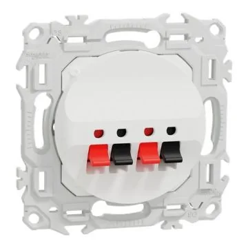 SCHNEIDER Odace Prise haut-parleur blanc craie - S920488