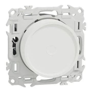 SCHNEIDER Odace Interrupteur variateur rotatif universel 2 ou 3 fils blanc craie - S920519