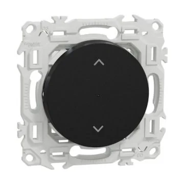 SCHNEIDER Wiser Odace Interrupteur connecté volet-roulant 4A Zigbee noir onyx - S940567