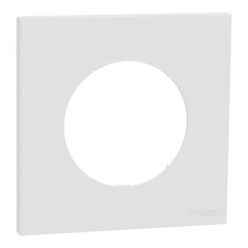 plaque de finition 1 poste Schneider Odace blanc craie