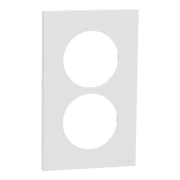 SCHNEIDER Odace Plaque double blanc craie E57 - S920714