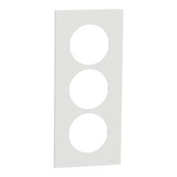 SCHNEIDER Odace Plaque triple blanc craie E57 - S920716