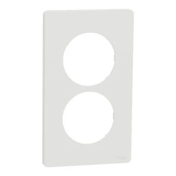 SCHNEIDER Odace Architecte Plaque double blanc craie E57 - S920814