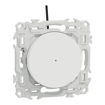 SCHNEIDER Odace Interrupteur va et vient/bouton poussoir à voyant lumineux et griffes blanc craie - S925263