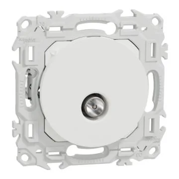 SCHNEIDER Odace Prise TV avec griffes blanc craie - S925445