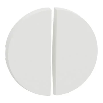 SCHNEIDER Odace Enjoliveur interrupteur double va et vient/poussoir blanc craie - S929210