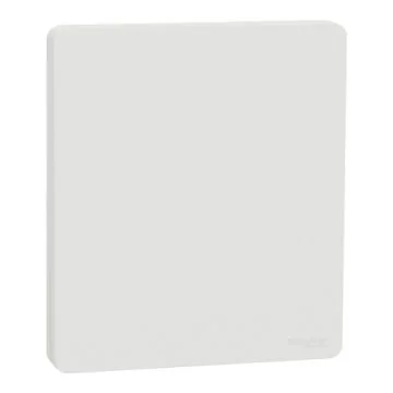SCHNEIDER Odace Integral Architecte Enjoliveur pour va et vient/bouton poussoir/plaque simple blanc craie - S929223