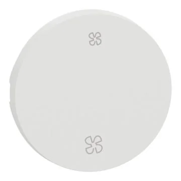 SCHNEIDER Odace Enjoliveur interrupteur va et vient/poussoir VMC blanc craie - S929235