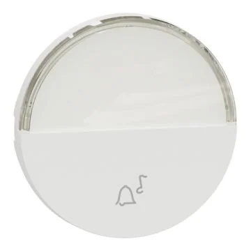 SCHNEIDER Odace Enjoliveur bouton poussoir avec porte-étiquette blanc craie - S929245
