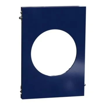 SCHNEIDER Odace Architecte Plaque simple centrale bleu émaillé - S933801