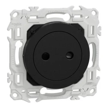 SCHNEIDER Odace Prise de courant 2P affleurante noir onyx - S940033