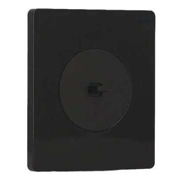 SCHNEIDER Odace Interrupteur va et vient/bouton poussoir à levier noir onyx et plaque simple Architecte noir émaillé