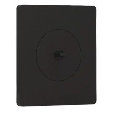 SCHNEIDER Odace Interrupteur va et vient/bouton poussoir à levier noir onyx et plaque simple Architecte noir onyx