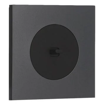 SCHNEIDER Odace Interrupteur va et vient/bouton poussoir à levier noir onyx et plaque simple perle noire