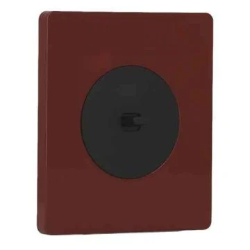 SCHNEIDER Odace Interrupteur va et vient/bouton poussoir à levier noir onyx et plaque simple Architecte sienne émaillé