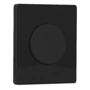 SCHNEIDER Odace Interrupteur va et vient/bouton poussoir noir onyx et plaque simple Architecte noir émaillé