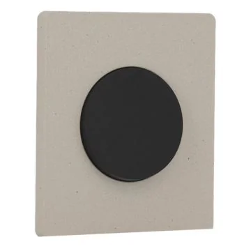 SCHNEIDER Odace Interrupteur va et vient/bouton poussoir noir onyx et plaque simple Architecte béton