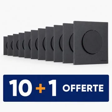 SCHNEIDER Odace Interrupteur va et vient/bouton poussoir noir onyx complet - Lot 10+1 gratuit 