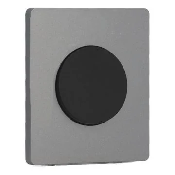 SCHNEIDER Odace Interrupteur va et vient/bouton poussoir noir onyx et plaque simple Architecte titane