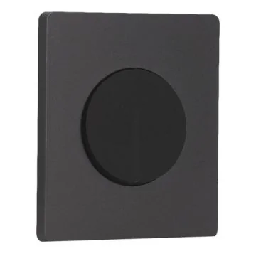 SCHNEIDER Odace Interrupteur va et vient/bouton poussoir noir onyx et plaque simple Architecte perle noire