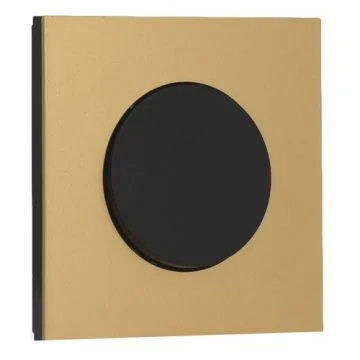 SCHNEIDER Odace Interrupteur va et vient/bouton poussoir noir onyx et plaque simple laiton