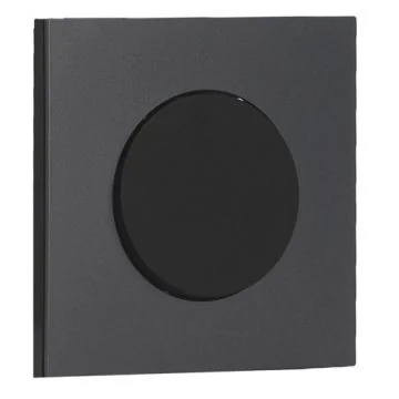 SCHNEIDER Odace Interrupteur va et vient/bouton poussoir noir onyx et plaque simple perle noire
