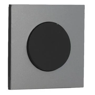 SCHNEIDER Odace Interrupteur va et vient/bouton poussoir noir onyx et plaque simple titane