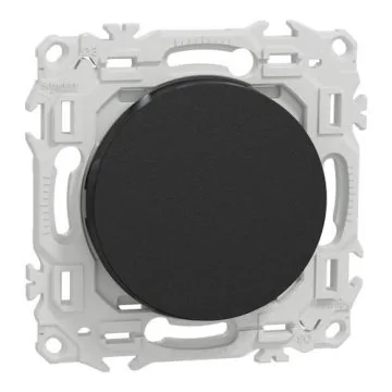 SCHNEIDER Odace Interrupteur va et vient/bouton poussoir noir onyx - S940204