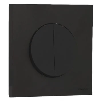 SCHNEIDER Odace Interrupteur double va et vient/bouton poussoir noir onyx complet