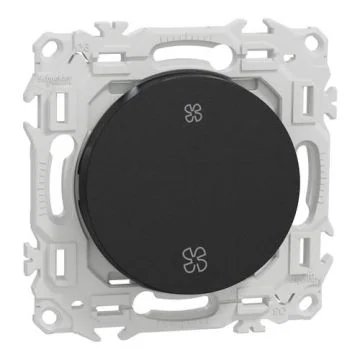 SCHNEIDER Odace Interrupteur/poussoir VMC 10A noir onyx - S940233