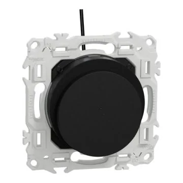 SCHNEIDER Odace Interrupteur à carte à voyant lumineux 10A noir onyx - S940283