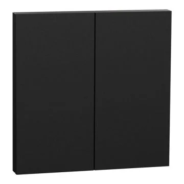 enjoliveur/plaque double interrupteur Schneider Odace Intégral noir mat