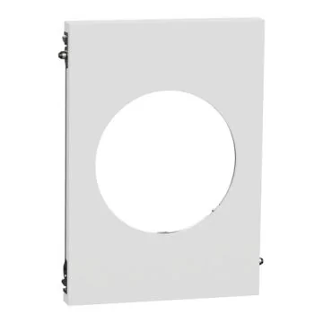 plaque de finition centrale Schneider Odace Architecte effet Céramique Blanc
