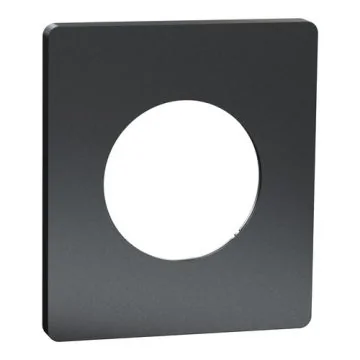 plaque de finition 1 poste Schneider Odace Architecte effet Perle Noire