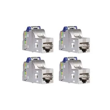 Lot de 4 connecteurs S-One DPM RJ45 SCHNEIDER Resi9 Connect femelle Grade 3TV Cat6 
