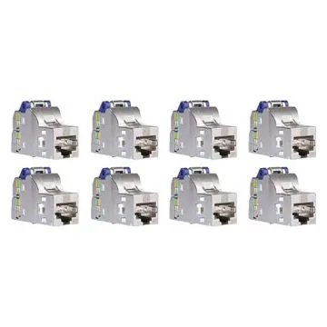 Lot de 8 connecteurs S-One DPM RJ45 SCHNEIDER Resi9 Connect femelle Grade 3TV Cat6