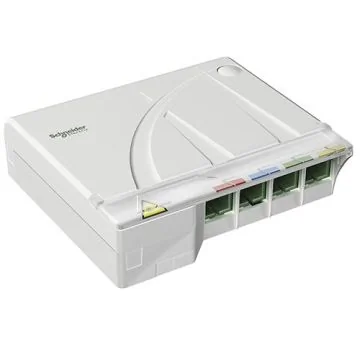DTIO modulaire 4 fibres avec raccord et pigtail SC/APC SCHNEIDER