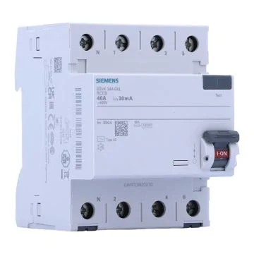 SIEMENS Interrupteur différentiel tétrapolaire 40A type AC 30mA