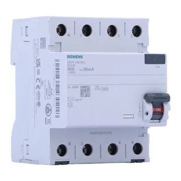 SIEMENS Interrupteur différentiel tétrapolaire 63A 30mA type AC