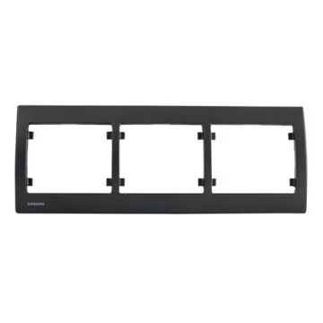 SIEMENS Delta Iris Plaque triple horizontale anthracite