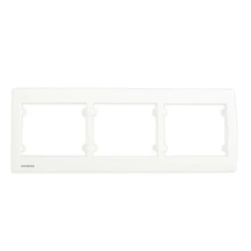 SIEMENS Delta Iris Plaque triple horizontale - Blanc