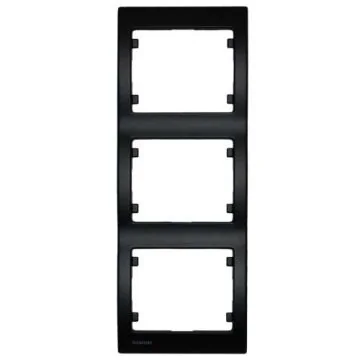 SIEMENS Delta Iris Plaque triple verticale anthracite