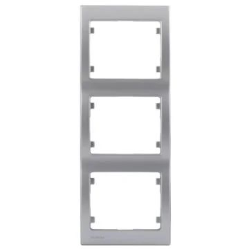 SIEMENS Delta Iris Plaque triple verticale Silver