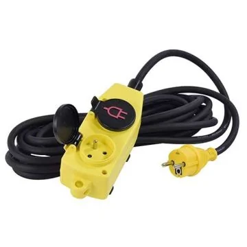 STANLEY Rallonge électrique avec bloc 4 prises à clapet 5m H07RN-F 3G1,5 - 227359