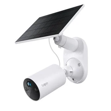 TAPO Caméra de surveillance connectée Wifi extérieure 2K solaire blanche - TC82 KIT