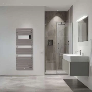 image salle de bain équipé d'un sèche serviettes électrique thermor riviera 2 coloris gris roche