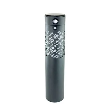 WATT & HOME Balise potelet LED solaire à détection Allegra 250lm métal noir - 401313