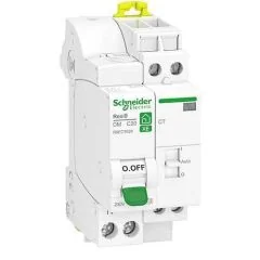 SCHNEIDER Resi9 XE Contacteur Jour / Nuit combin&eacute; 20A 2F/NO auto monophas&eacute; - R9ECT620